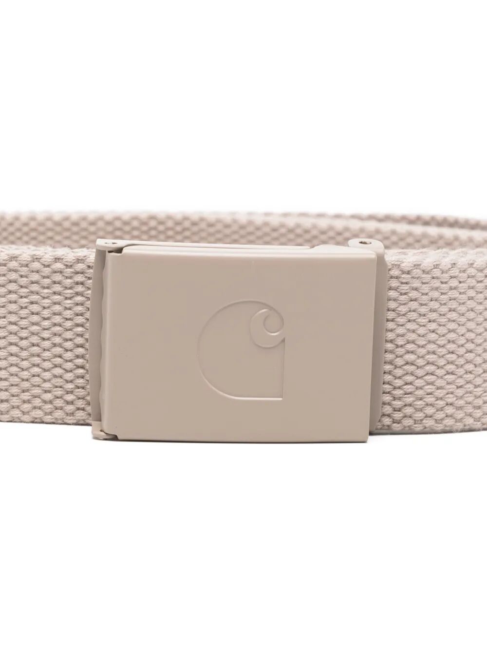 C-logo Belt Tonal White Polyester Canvas
