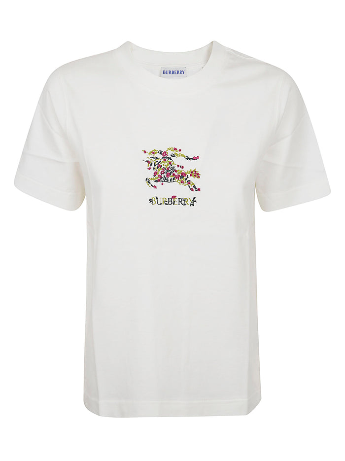 Frankie Ekd Flower W Jerseywear White Cotton Maglia