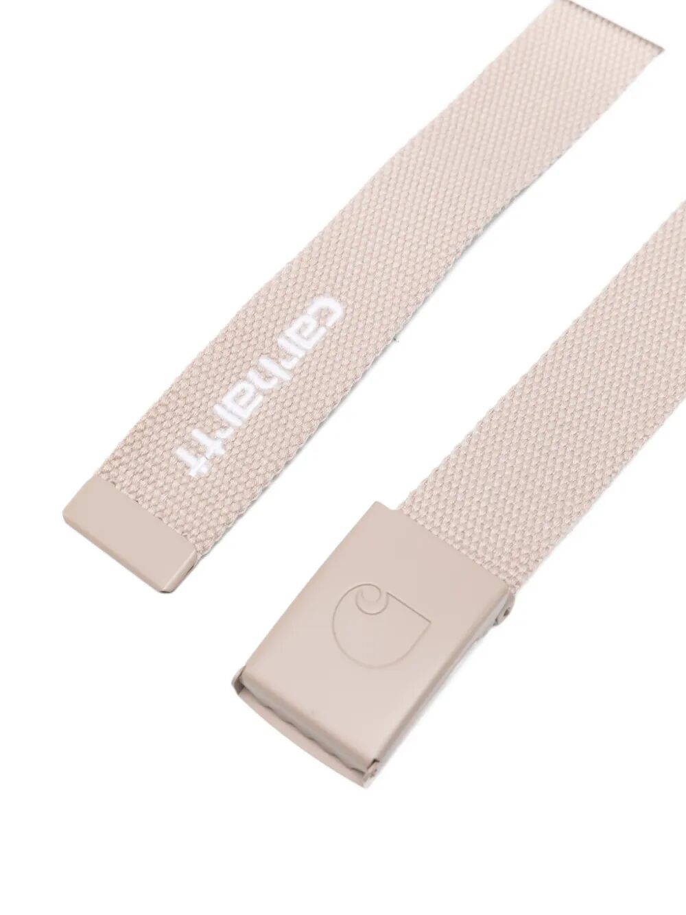 C-logo Belt Tonal White Polyester Canvas