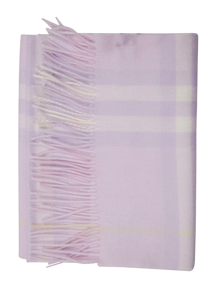 Mu Giant Chk Cs Sc Pink & Purple Cashmere Sciarpa