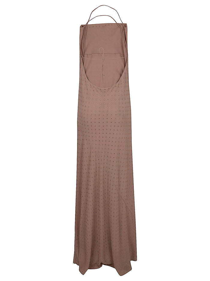 Farro Abito Georgette Full Pink & Purple