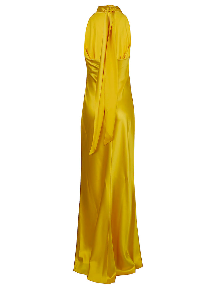 Chilton-sleeveless-gown Yellow & Orange Acetate Viscose Elastane Abito