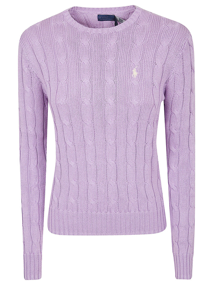 Julianna-long Sleeve-pullover Pink & Purple Cotton Maglia