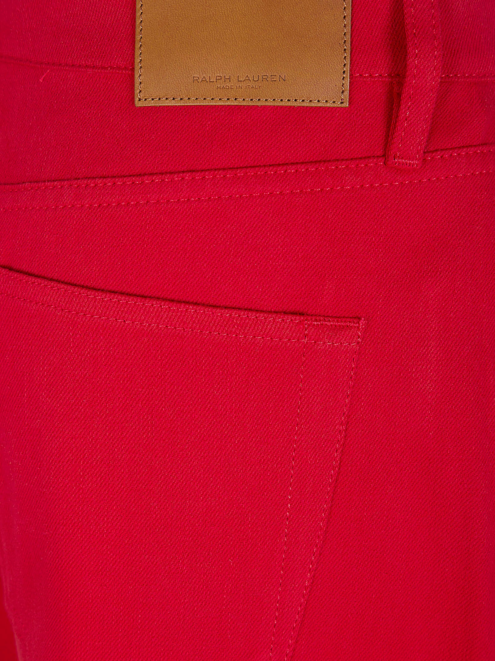 Collen-full Length-wide Red Cotton Pantaloni