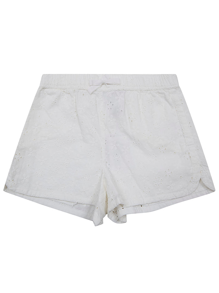 Woven-shorts White Cotton Pantaloni