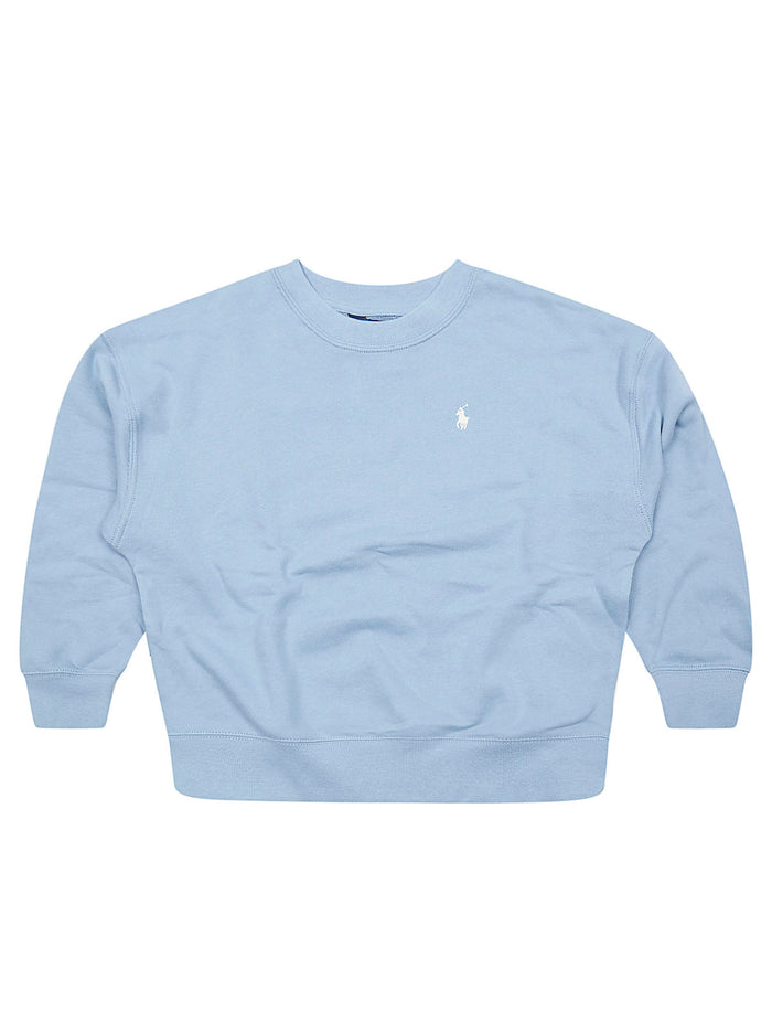 Knit-sweatshirt Blue Cotton Polyester Felpa