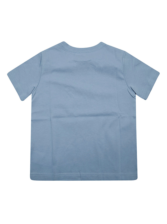 Ss Cn-Tops-T-Shirt Blue Cotton