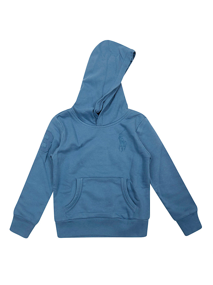 Knit-pullover-sweatshirt Blue Cotton Polyester Felpa