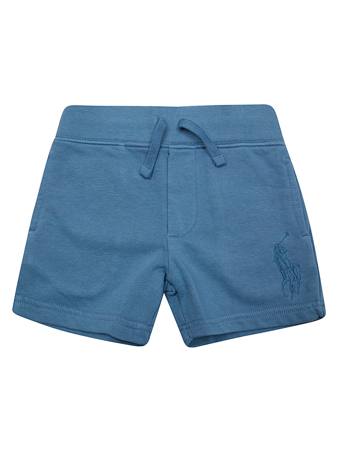 Knit-shorts Blue Cotton Polyester Pantaloni
