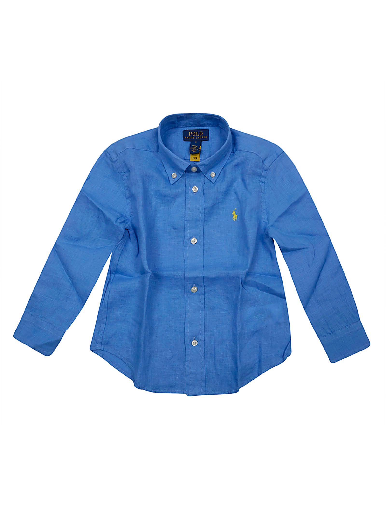 Clbdppc-shirts-sport Shirt Blue Linen Camicia