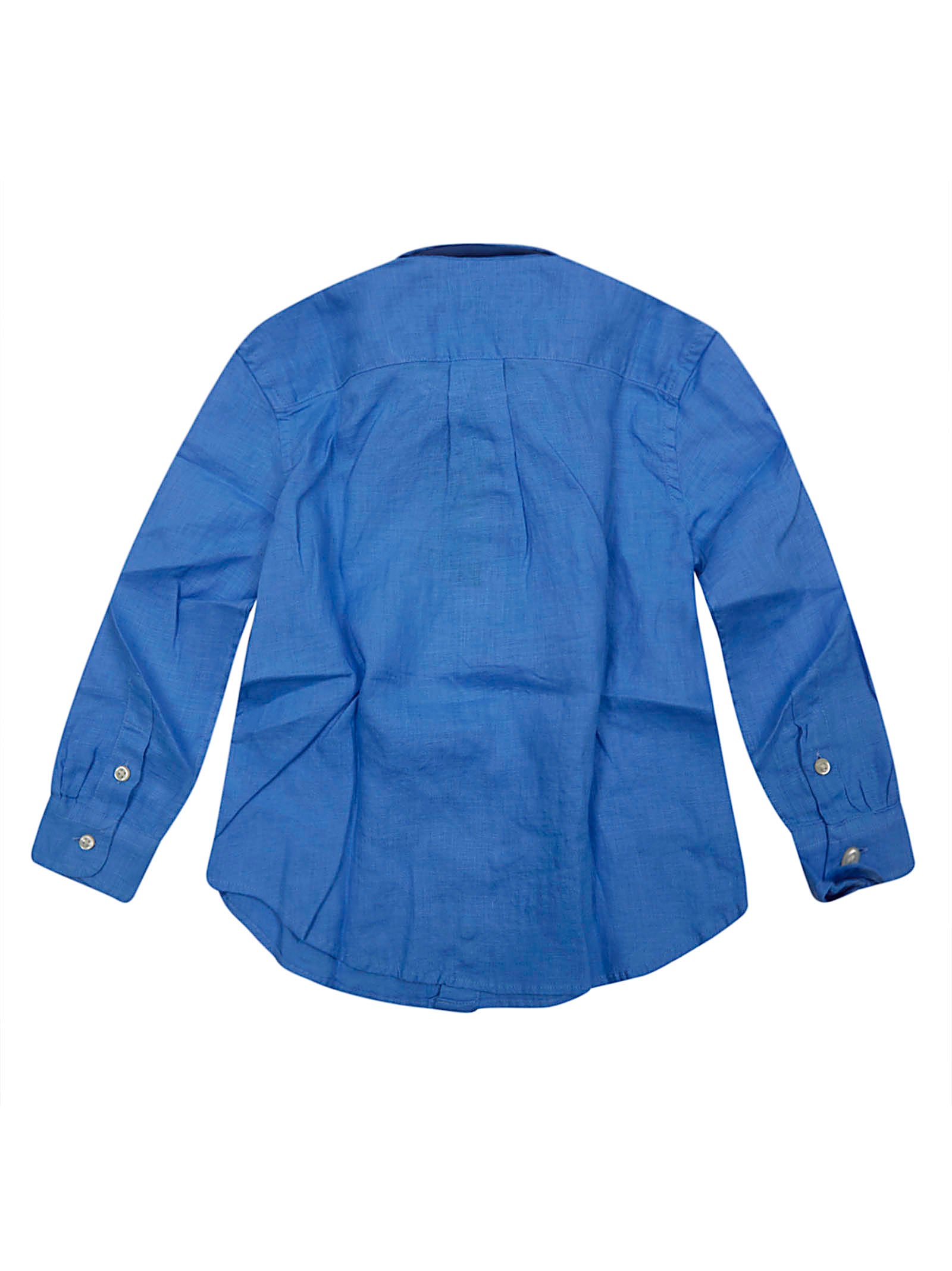 Clbdppc-shirts-sport Shirt Blue Linen Camicia