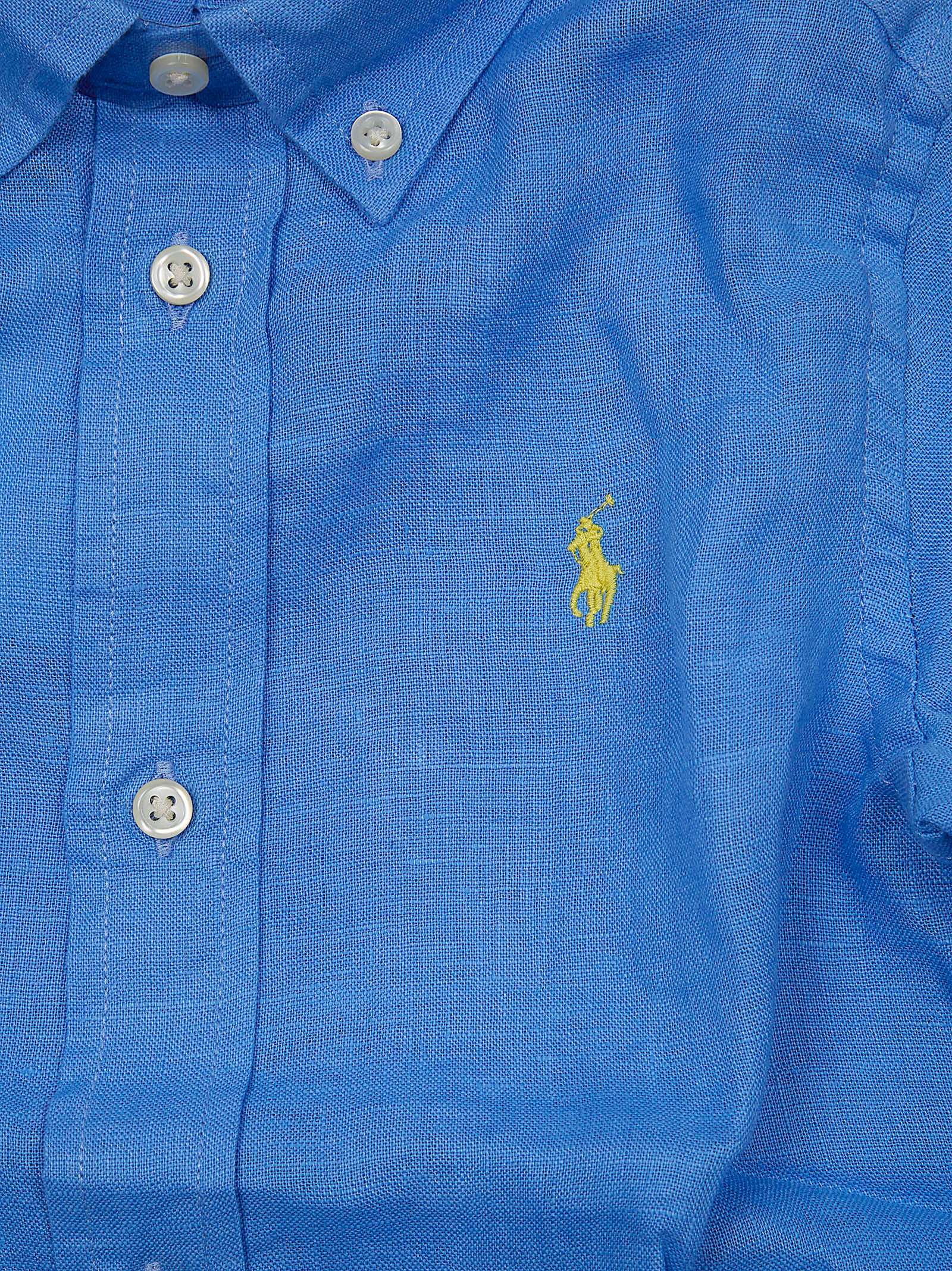 Clbdppc-shirts-sport Shirt Blue Linen Camicia