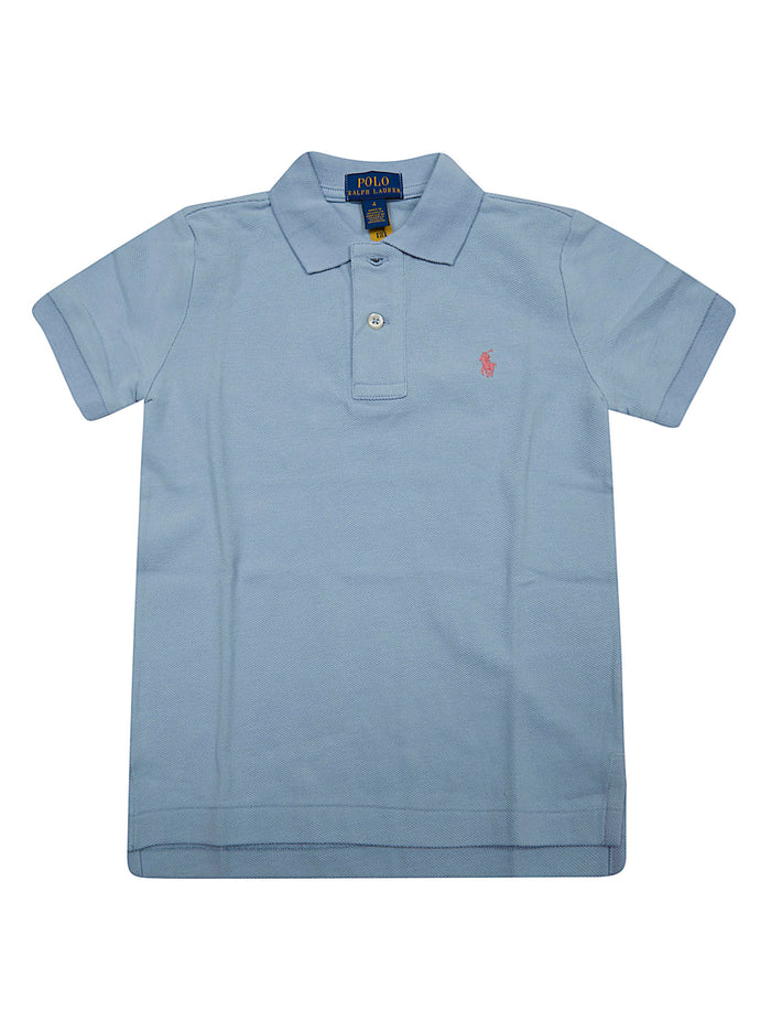Ss Kc-Tops-Knit Blue Cotton T-shirt