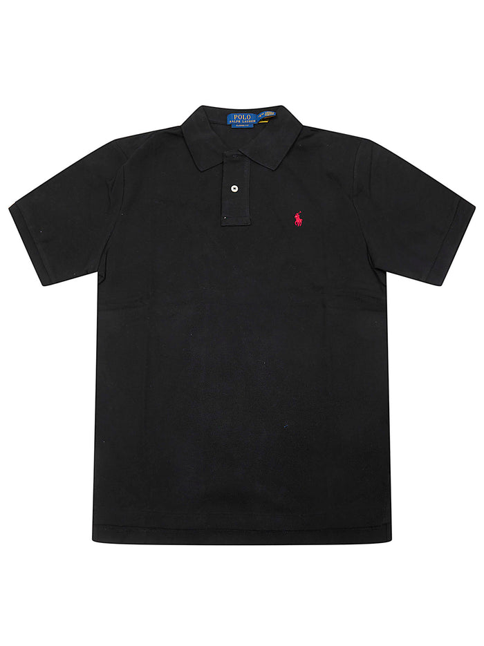 Polo-tops-knit Black Cotton T-shirt