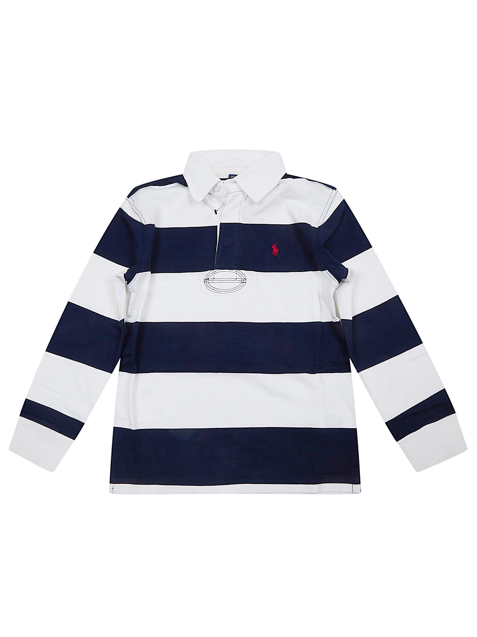Ls Yd Rugby-knit Shirts-rugby White Cotton Camicia