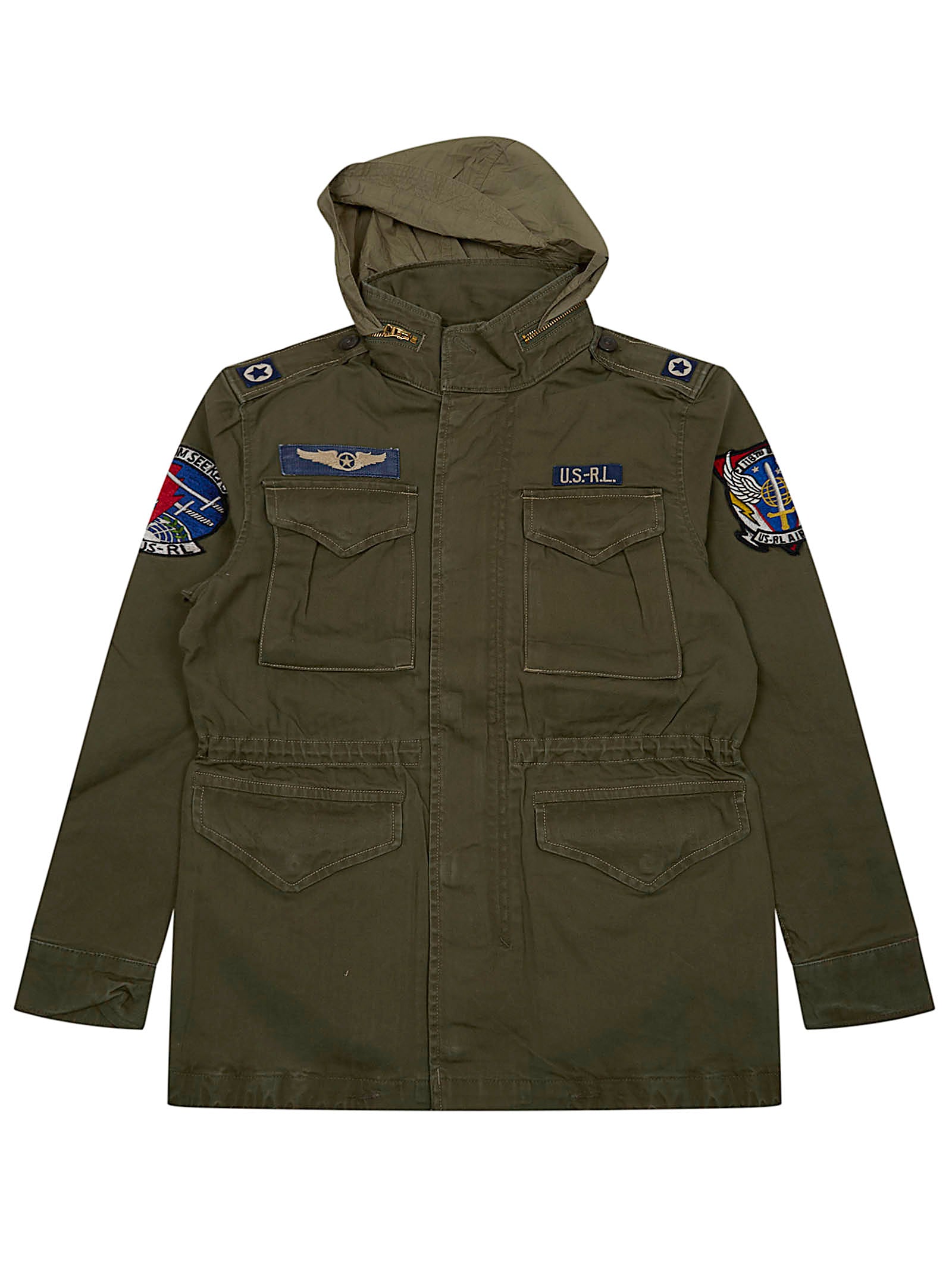 Icon Jacket-outerwear-field Jacket Green Cotton Giacca