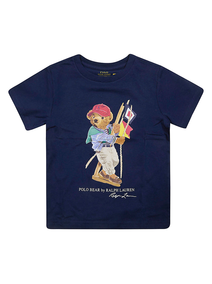 Knit-t-shirt Blue Cotton
