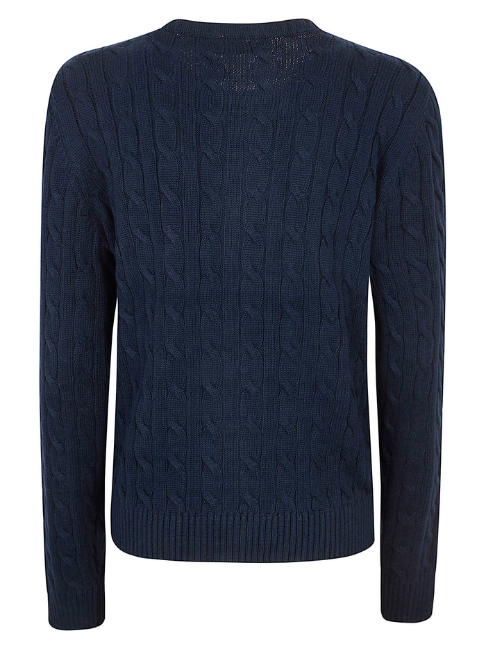 Ralhan-Long Sleeve-Cardigan Blue Cotton Maglia