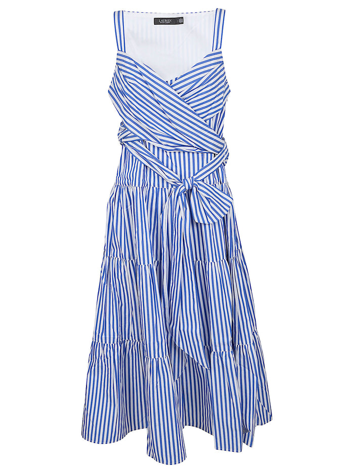 Woven-dresses Blue Cotton Abito