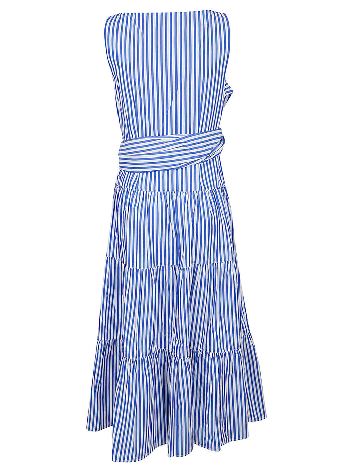 Woven-dresses Blue Cotton Abito