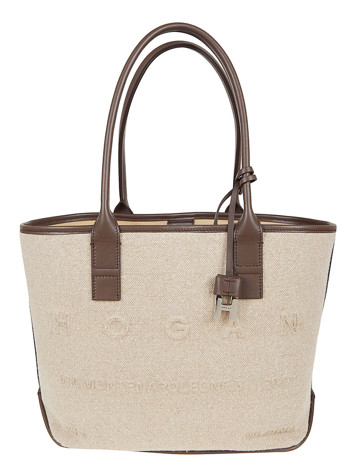 Address Shopping Piccola Tessuto Nude & Neutrals Tex Calfskin Borsa