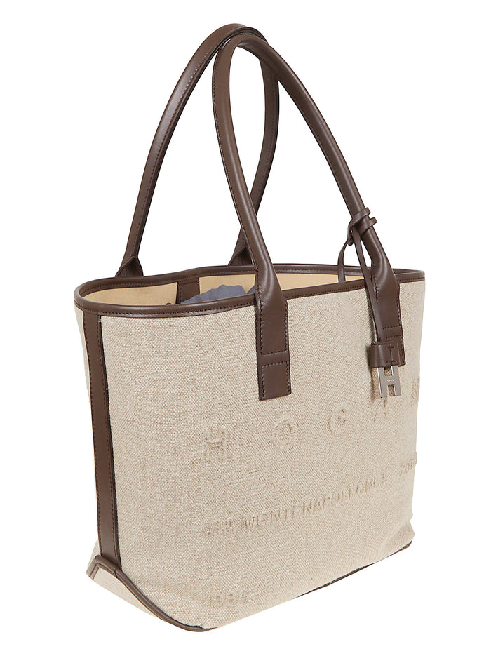 Address Shopping Piccola Tessuto Nude & Neutrals Tex Calfskin Borsa