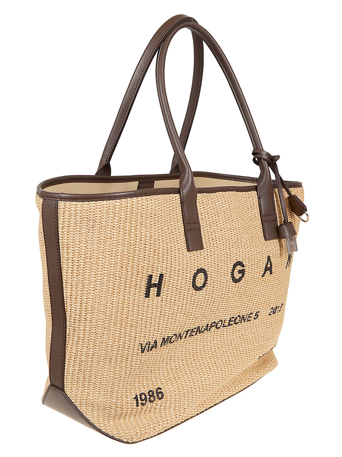 Address Shopping Media Tess. Rafia Nude & Neutrals Tex Calfskin Borsa