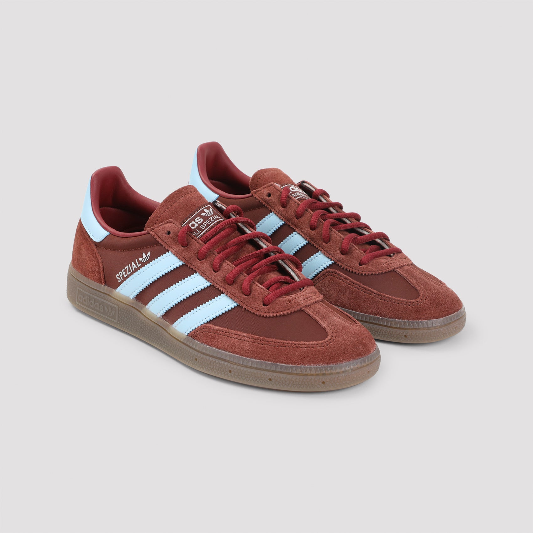Handball Spezial Sneakers Red Suede Leather Textile Rubber