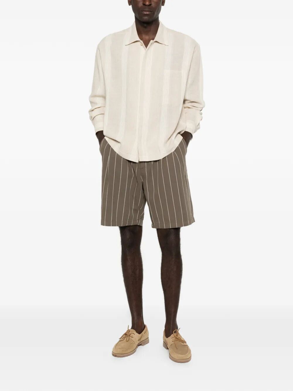 Foster Stripe Pleated Short Multicolour Pant