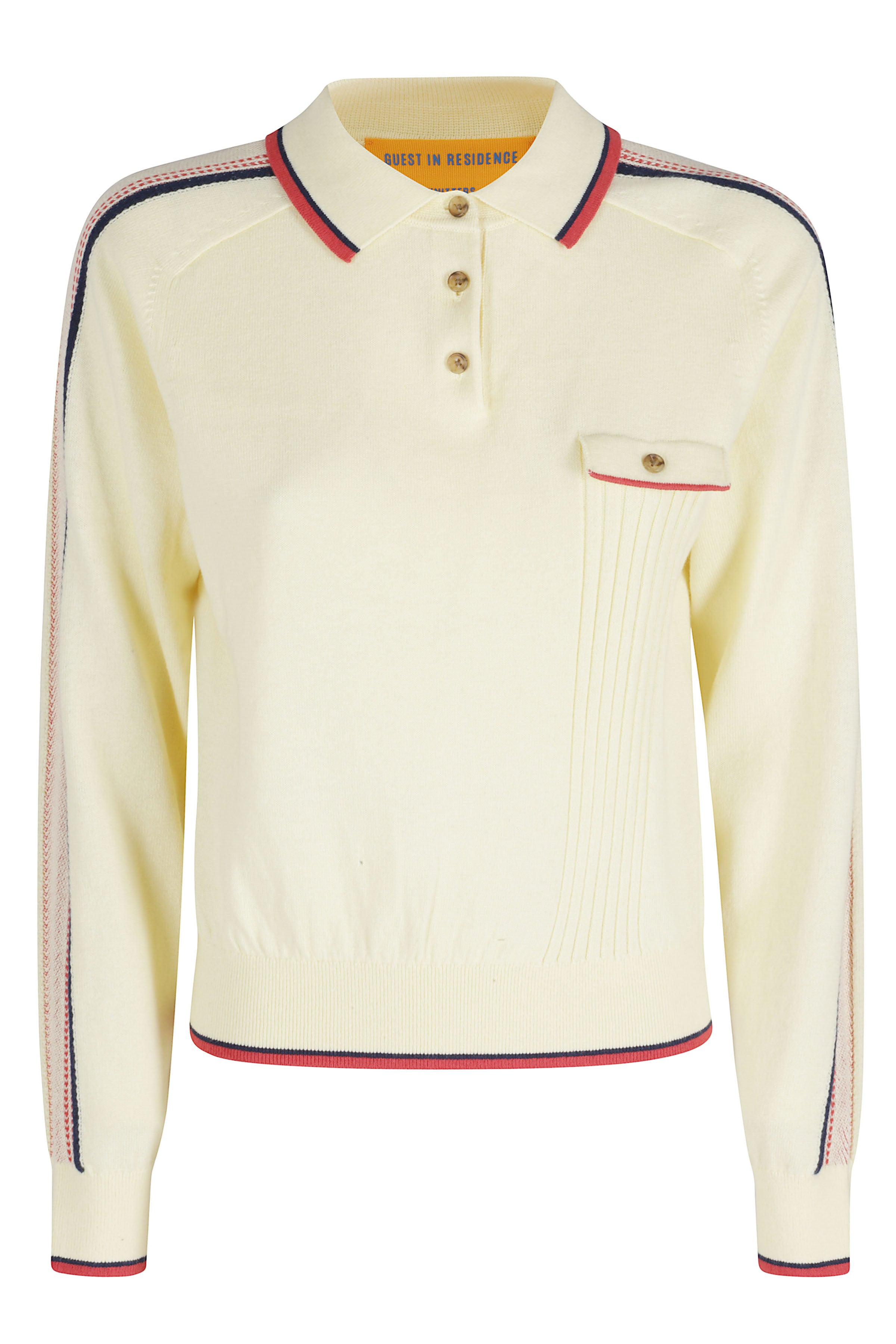 Relay Polo Yellow & Orange Cotone Cashmere
