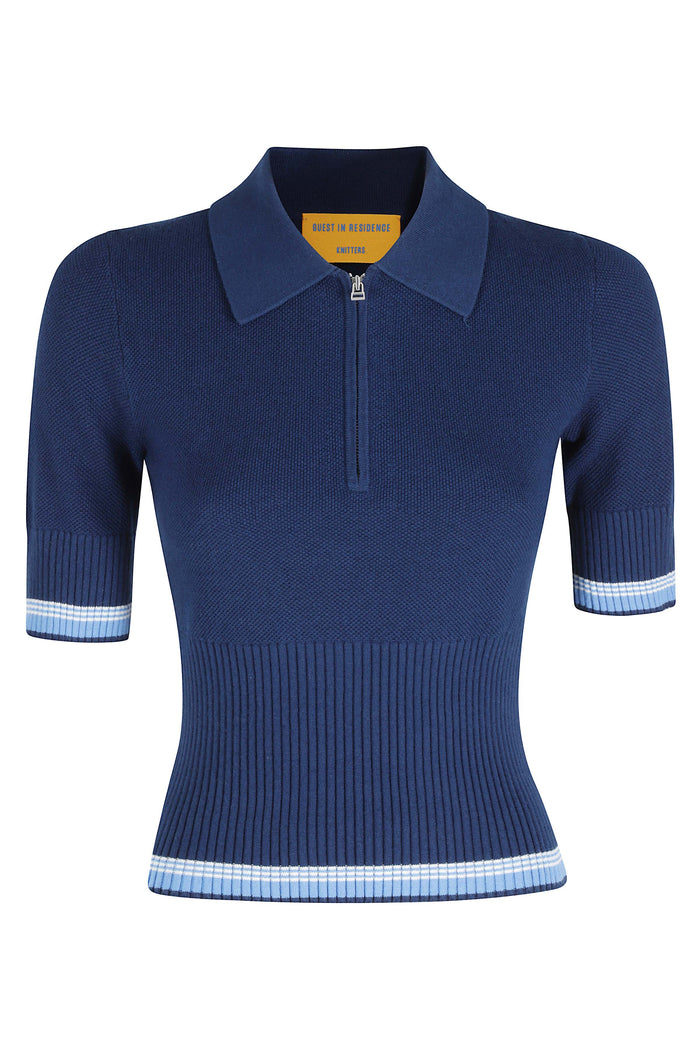Marcella Polo Blue Cotton