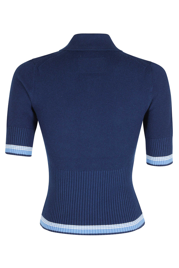 Marcella Polo Blue Cotton