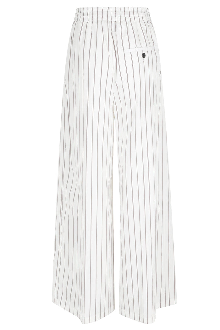 Sly Pantalone A Palazzo Nude & Neutrals Cotone Pantaloni