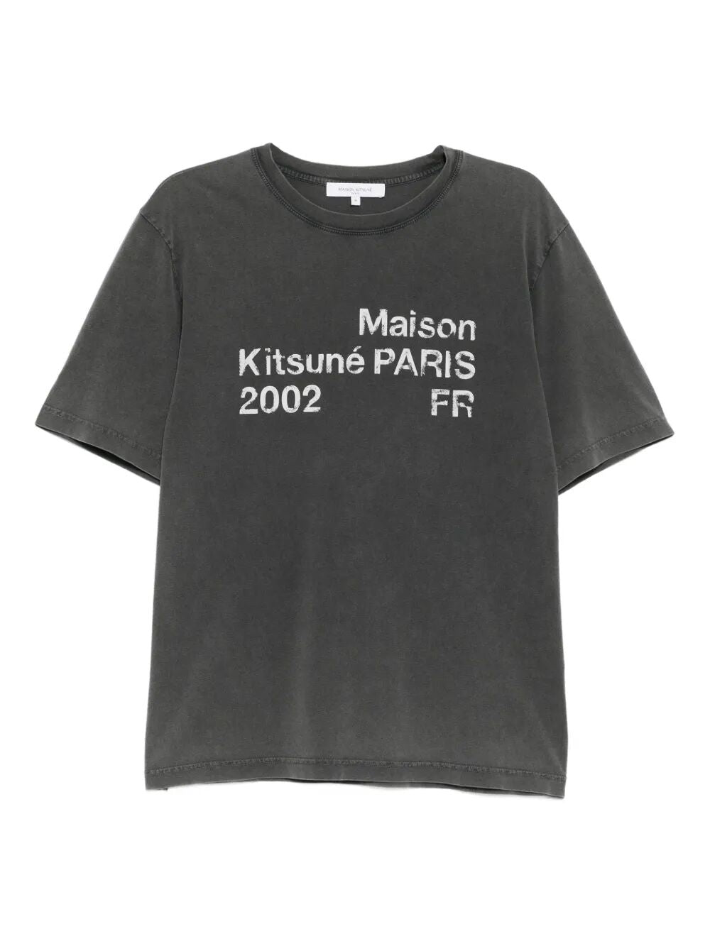 Maison Kitsuné 2002 Faded Comfort Tee-shirt Black Organic Cotton Tshirt