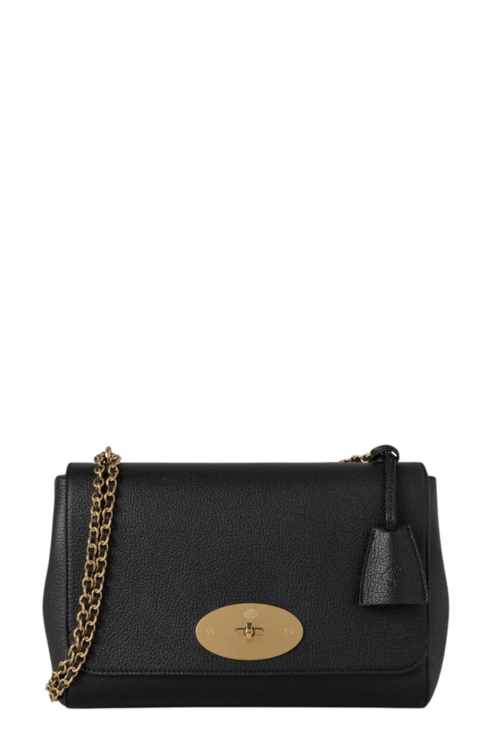 Medium Lily Glossy Goat Black Pelle Borsa