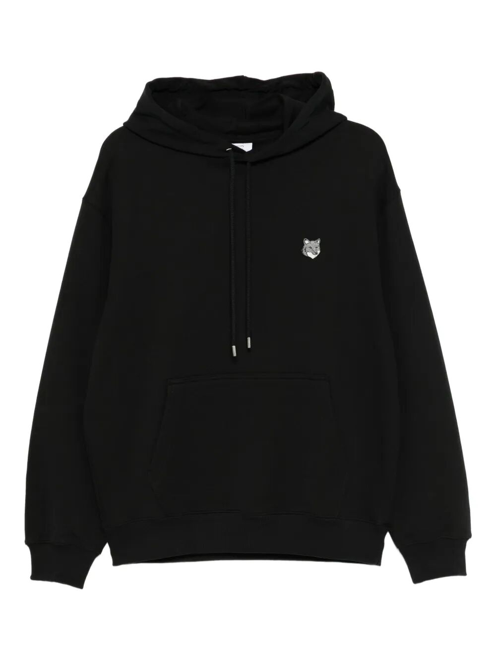 Fox Head Comfort Hoodie Black Cotton Sweatshirt