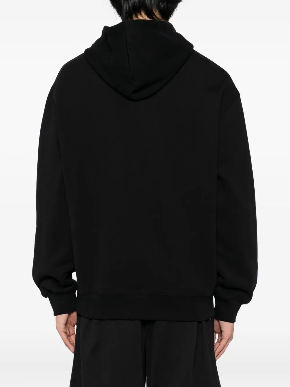 Fox Head Comfort Hoodie Black Cotton Sweatshirt