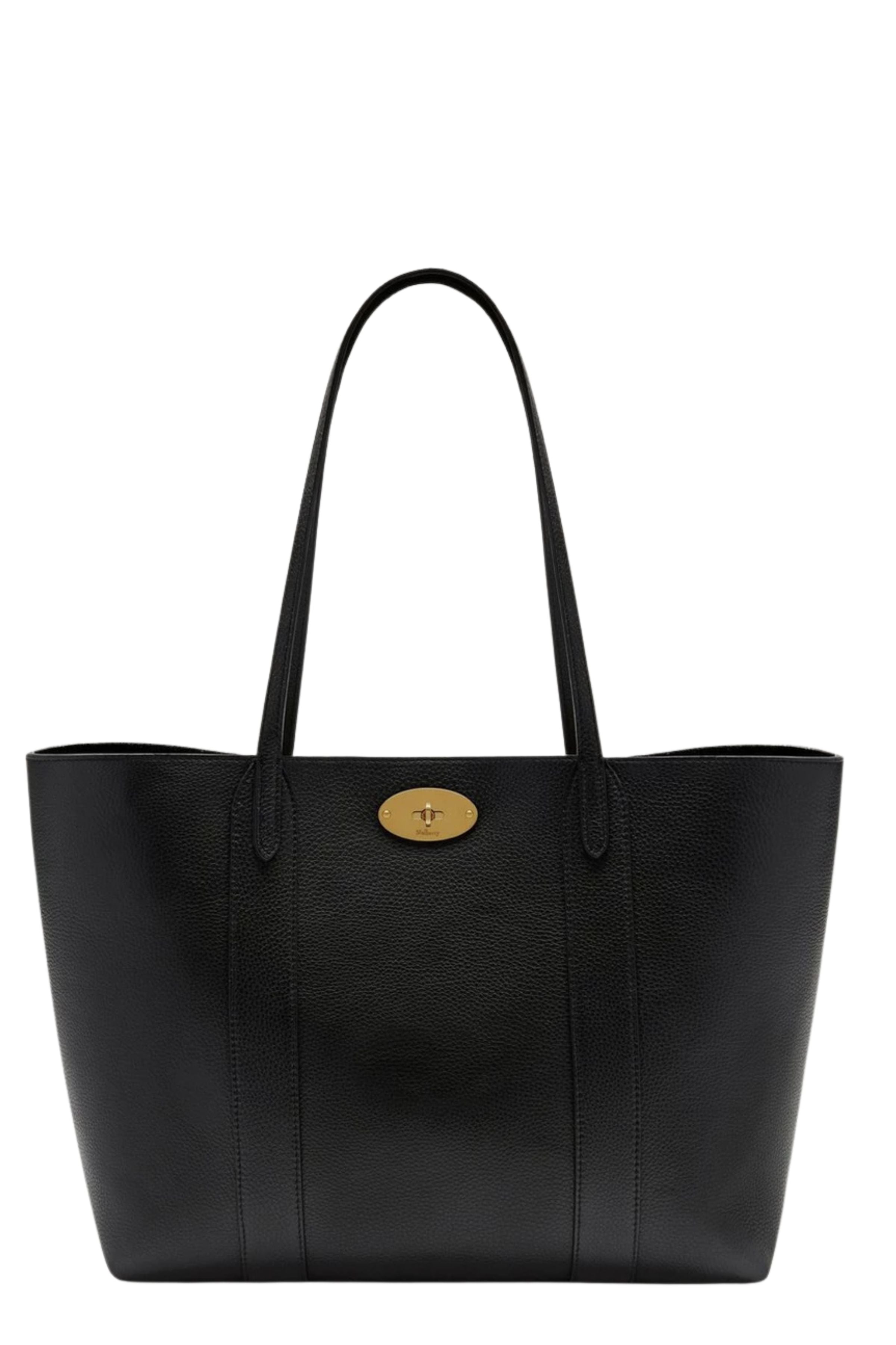 Bayswater Tote Small Classic Grain Black Pelle Borsa