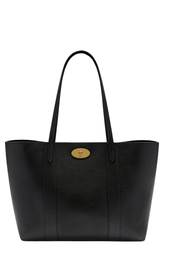 Bayswater Tote Small Classic Grain Black Pelle Borsa