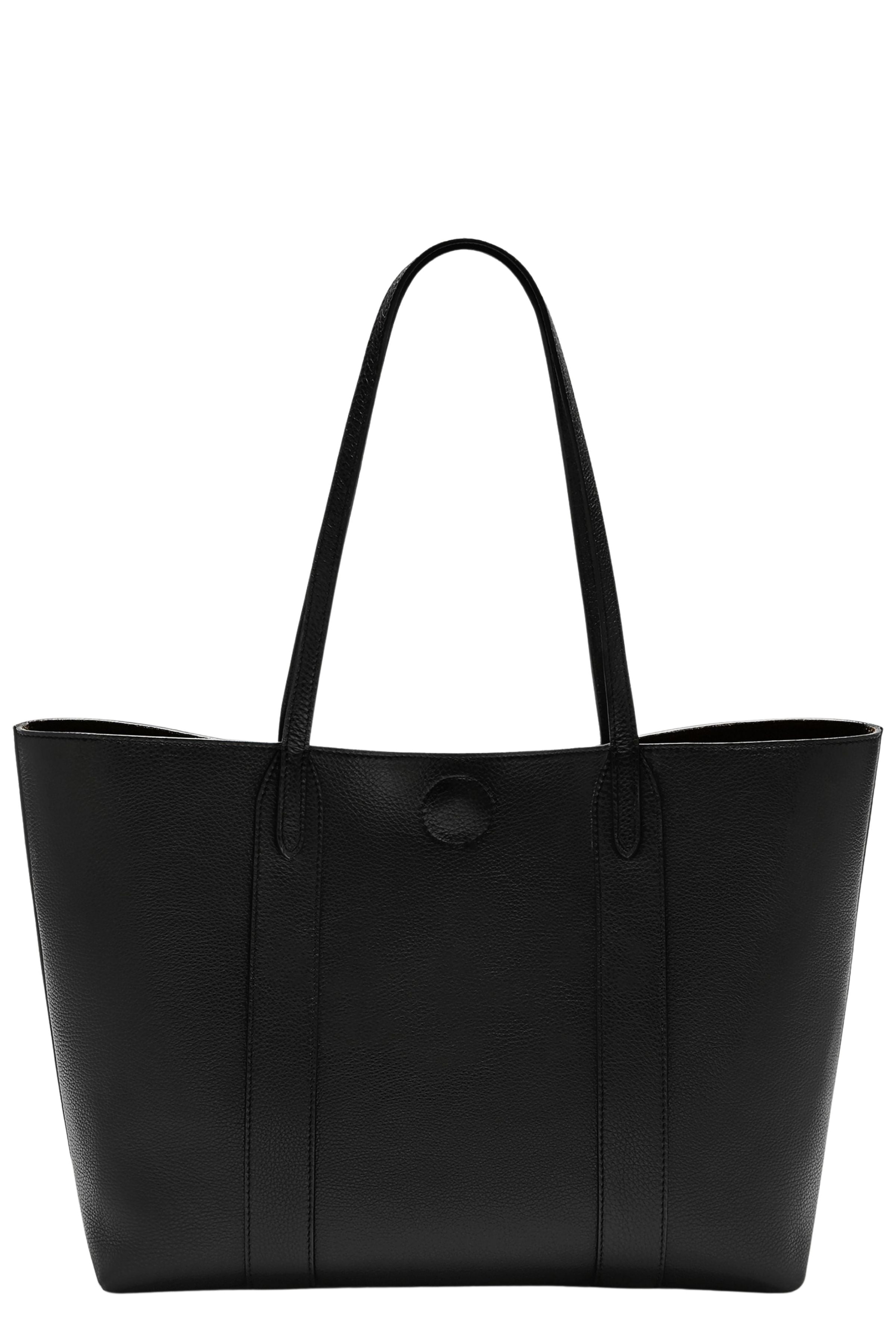 Bayswater Tote Small Classic Grain Black Pelle Borsa
