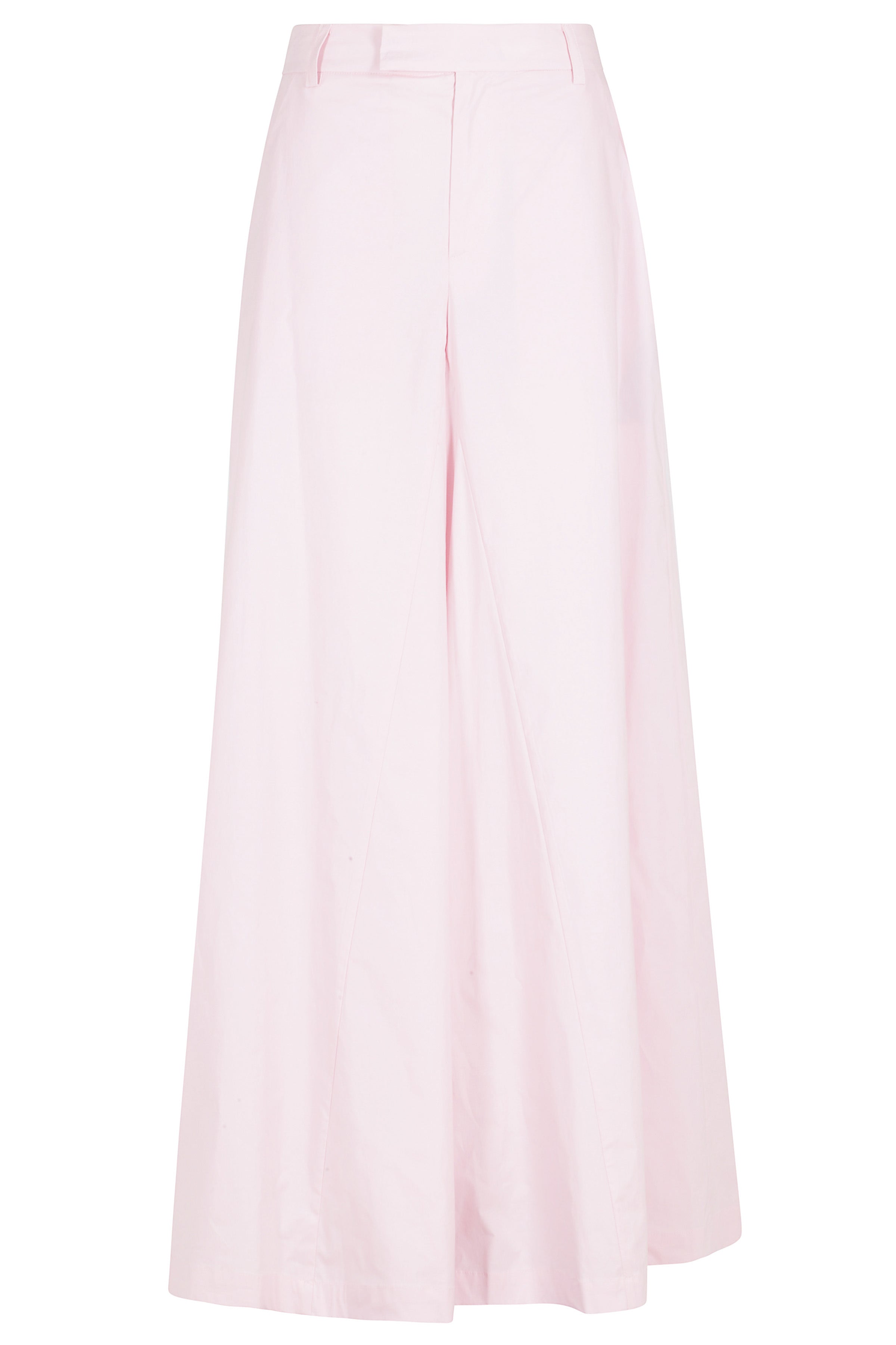 Pantalone 5 Tasche Wide Popeline Pink & Purple Cotone Elastane Pantaloni