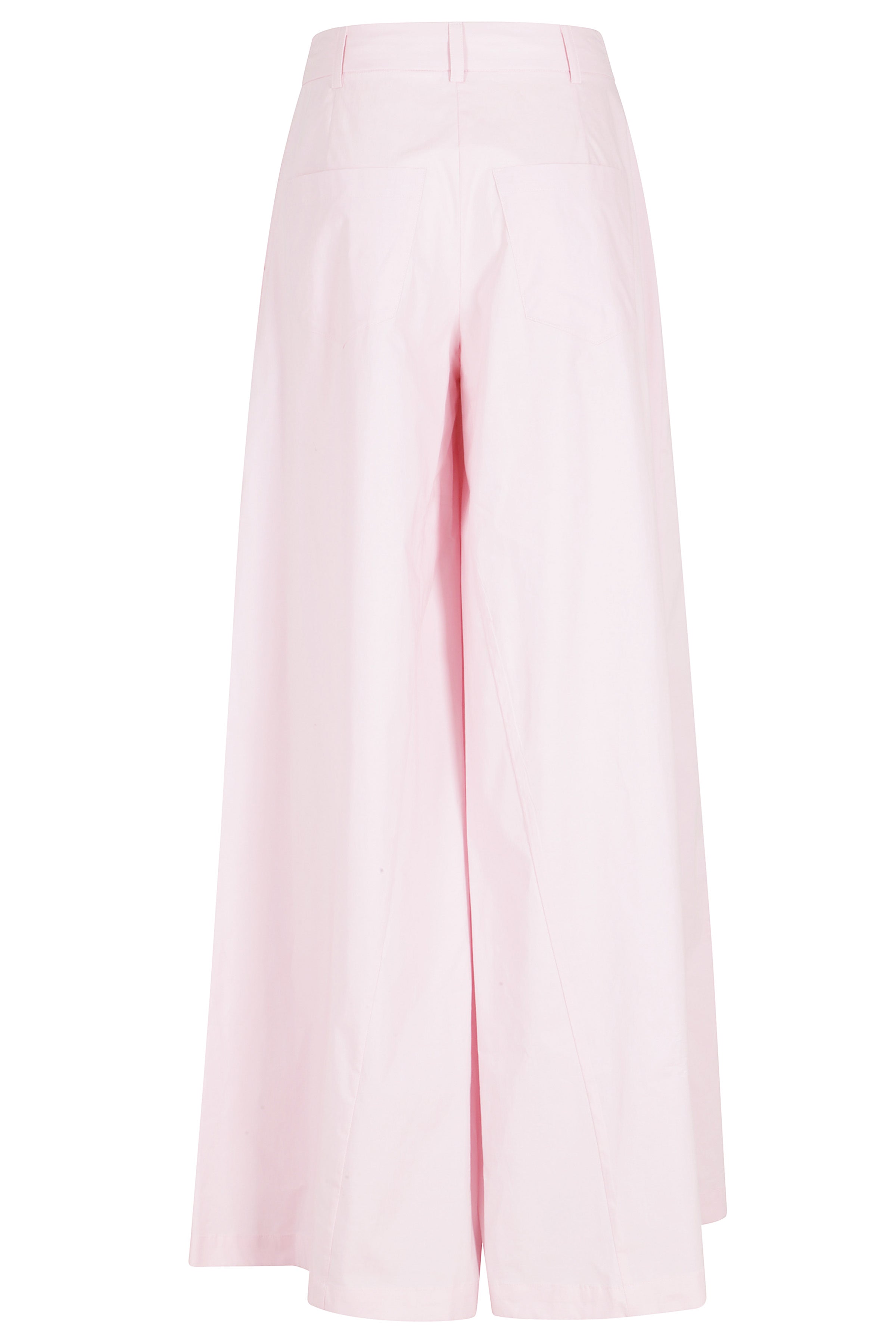 Pantalone 5 Tasche Wide Popeline Pink & Purple Cotone Elastane Pantaloni