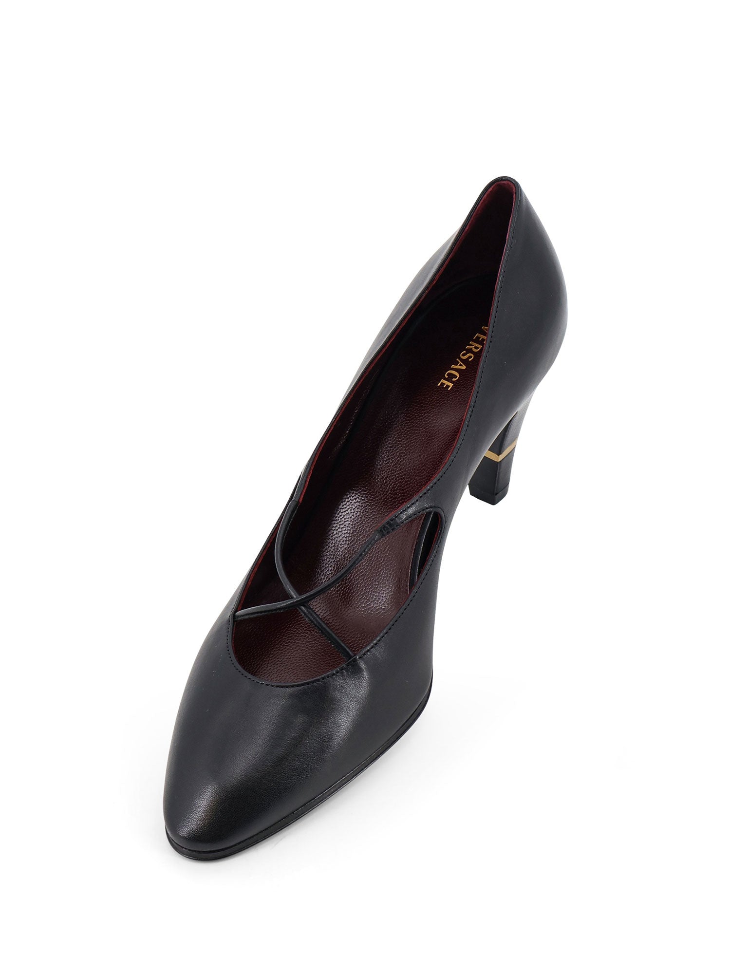 Versace With Heel Blackgold Pelle