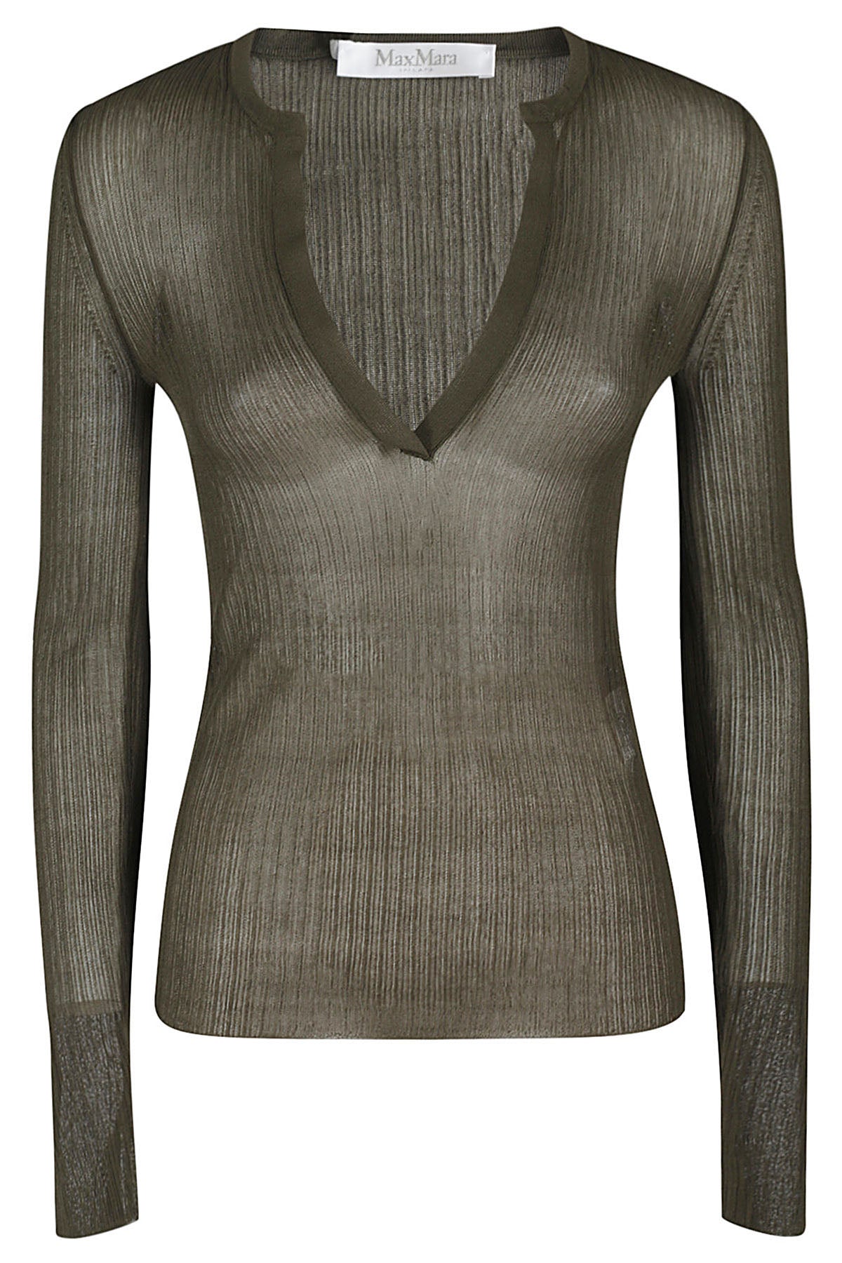 Saggina Green Silk Maglia