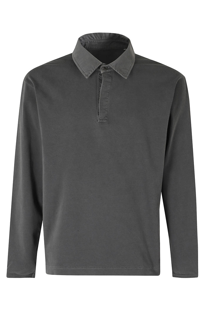 Heavy Jersey Rugby Polo Black Cotone