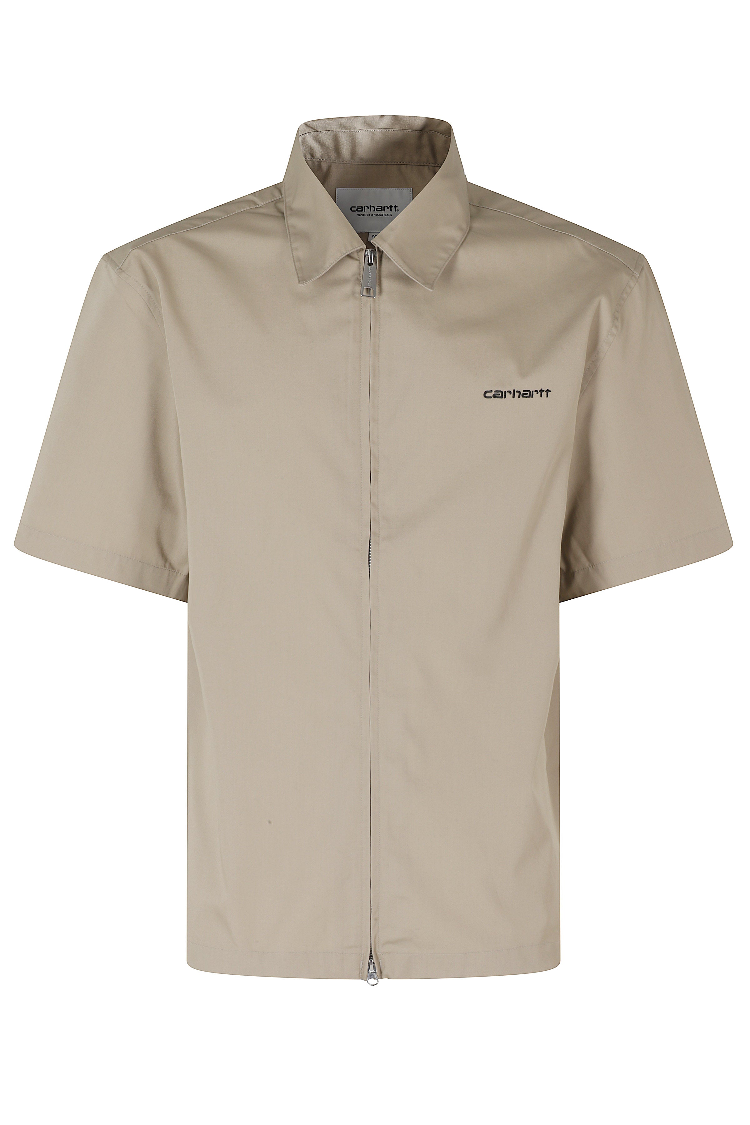 Ss Postal Zip Shirt Brown Poliestere Camicia