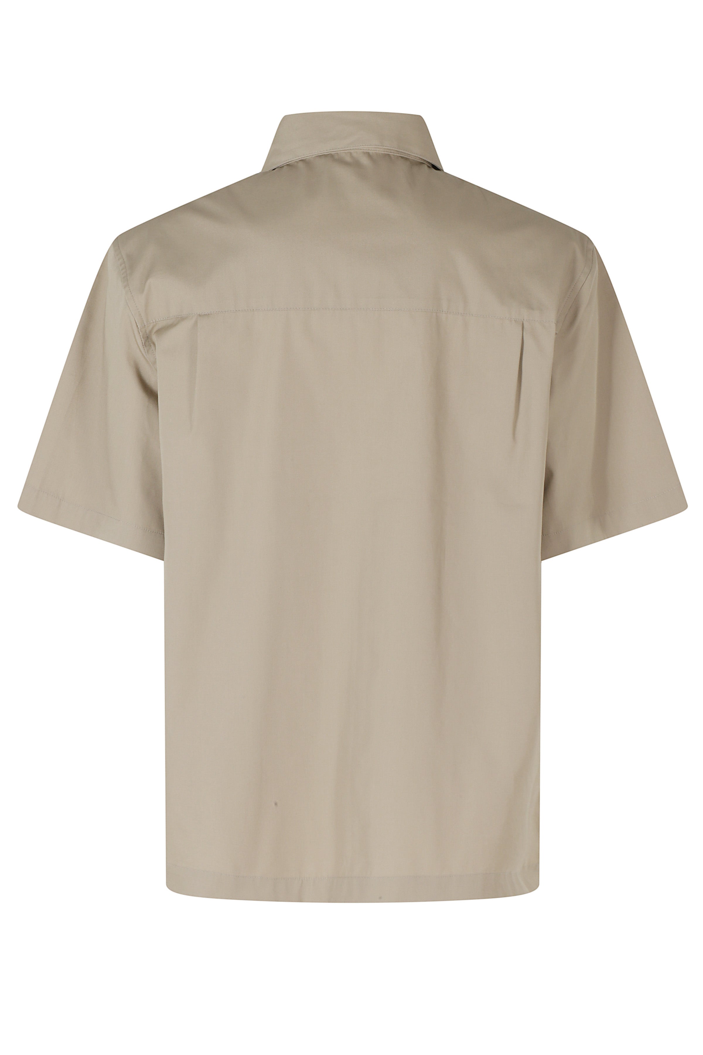 Ss Postal Zip Shirt Brown Poliestere Camicia