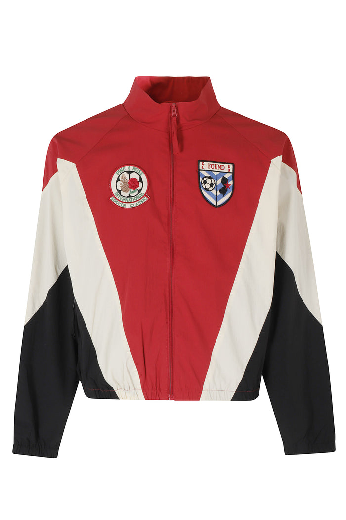 Pine And Rose Track Jacket Red Cotton Nylon Spandex Giubbotto