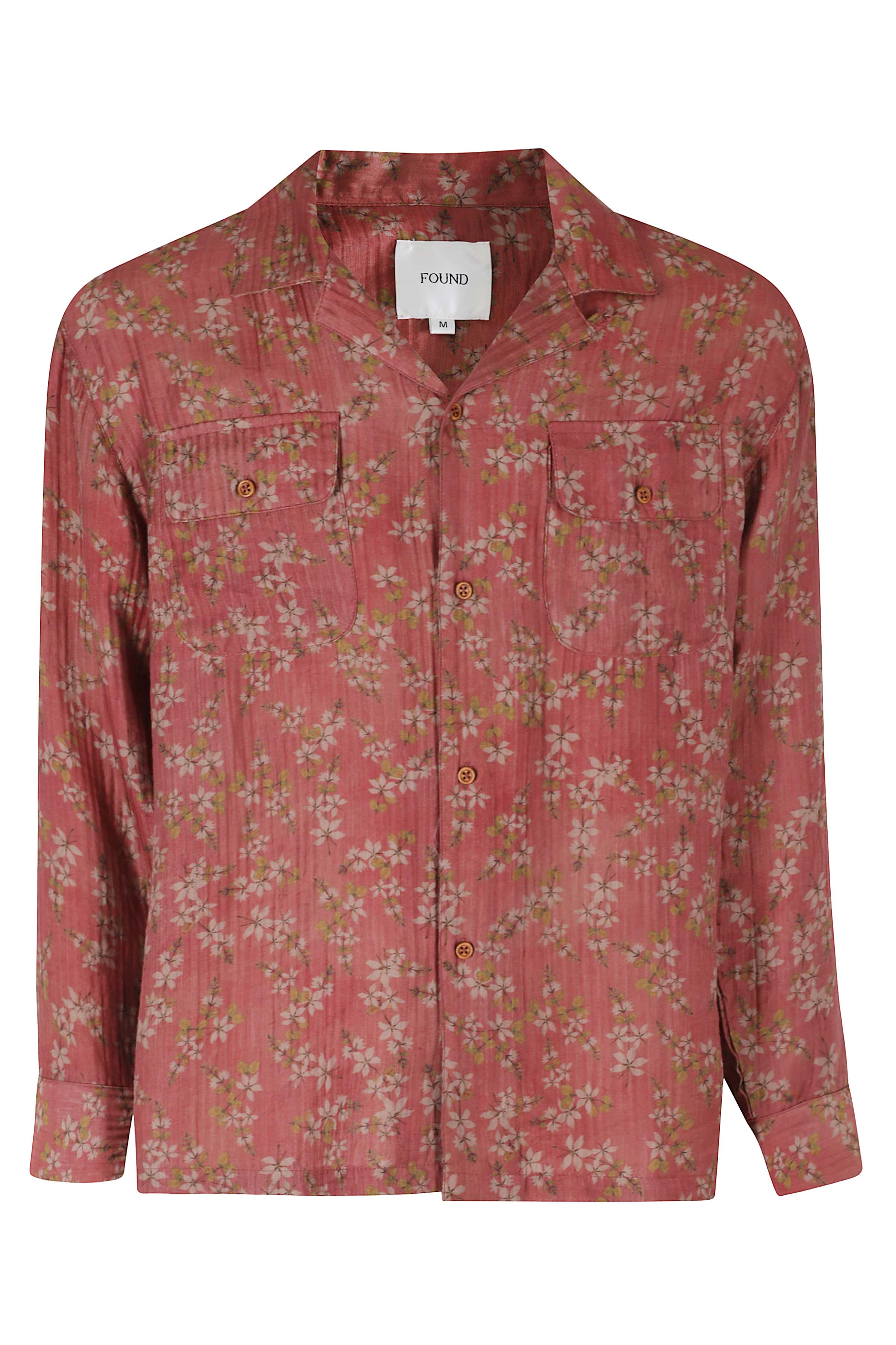 Floral Camp Shirt Red Lyocell Nylon Viscose Camicia