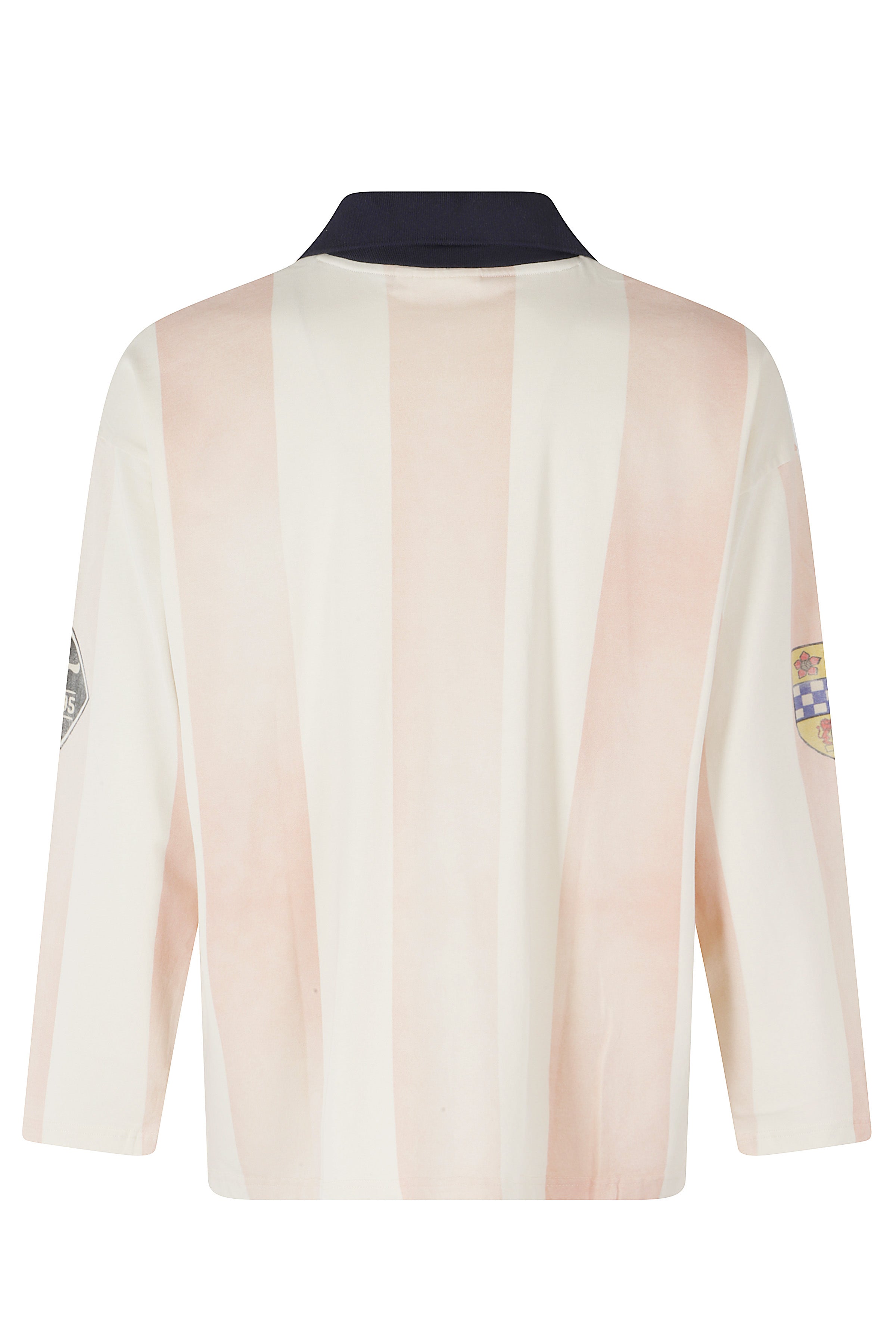 Striped Sport Ls Jersey Nude & Neutrals Cotton Polo